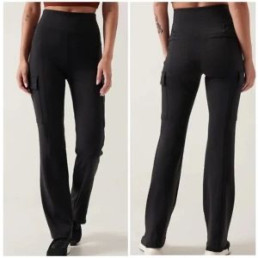 ATHLETA Delancy Straight Cargo Pant Blk Sz XL